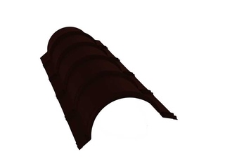 Планка конька полукруглого 0,5 Rooftop Matte RR 32 темно-коричневый 0 - в «Монолит-Металлопрокат».