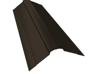 Планка конька фигурного 100x100 0,45 Drap RR 32 темно-коричневый